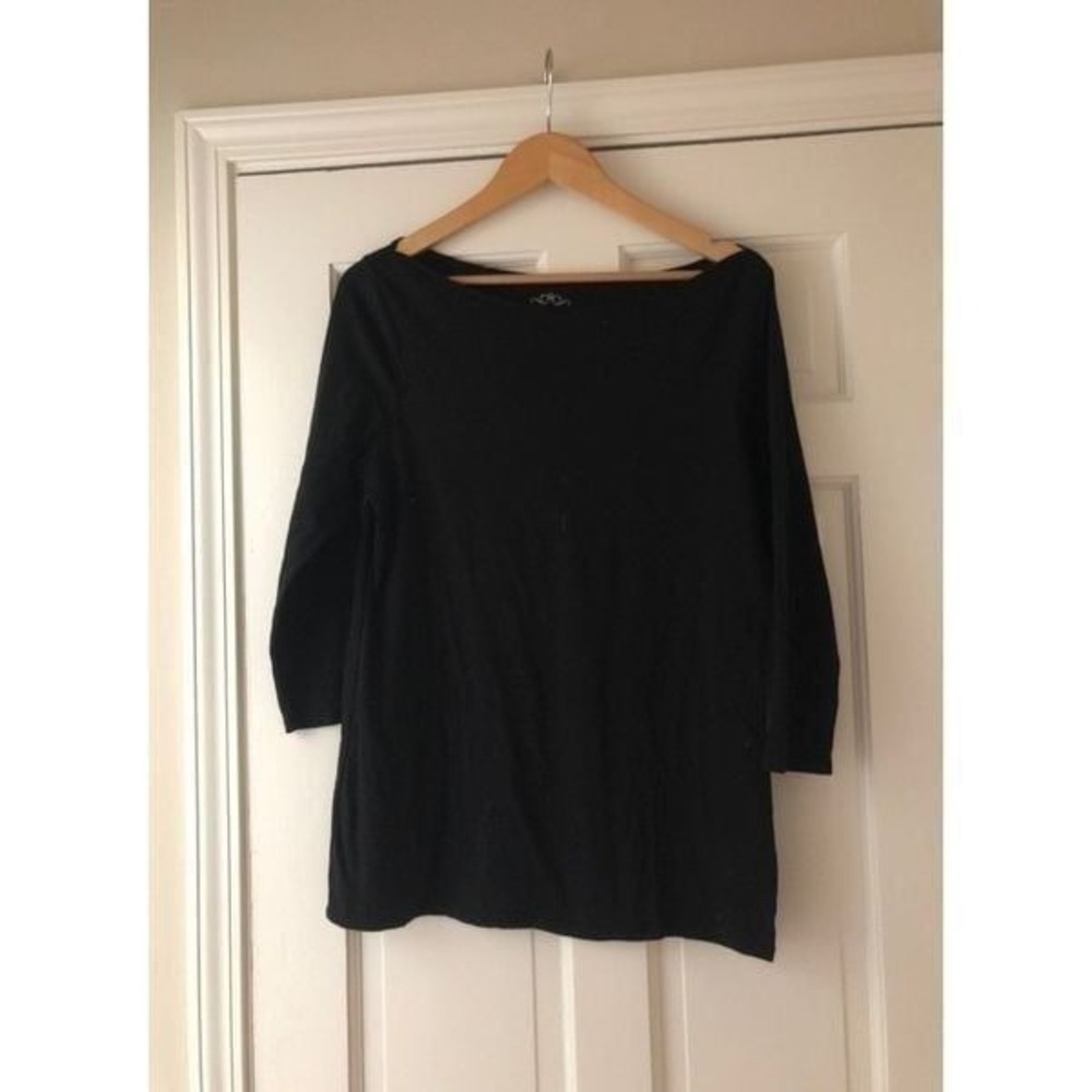 Old Navy Black Fall T-shirt Large New